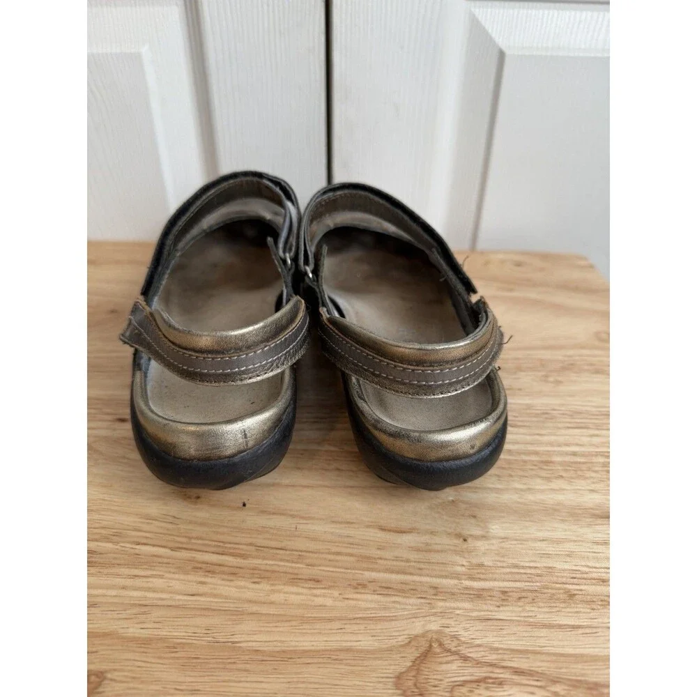 Naot Rongo Slingback Mary Jane metallic Gold Leather shoes Women’s Sz 40 US 9